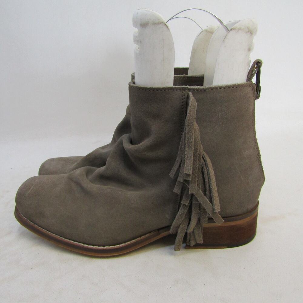 Seychelles Womens Size 6 M Brown Suede Zip Fringe Ankle Fashion Boots Bootie